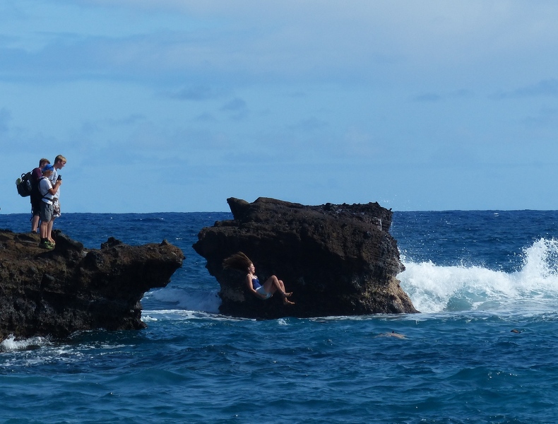 Diving off the rocks